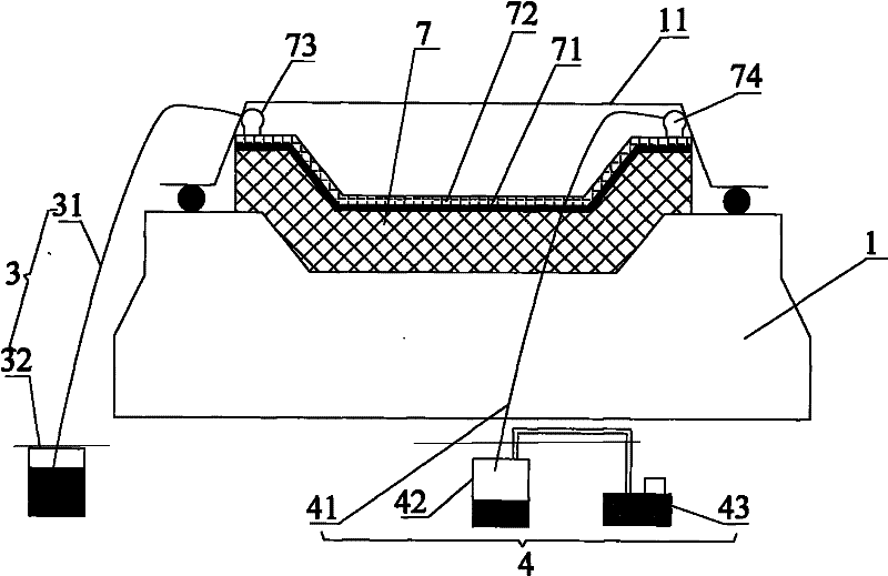 Composite member vimp preparation method with surface functional layer