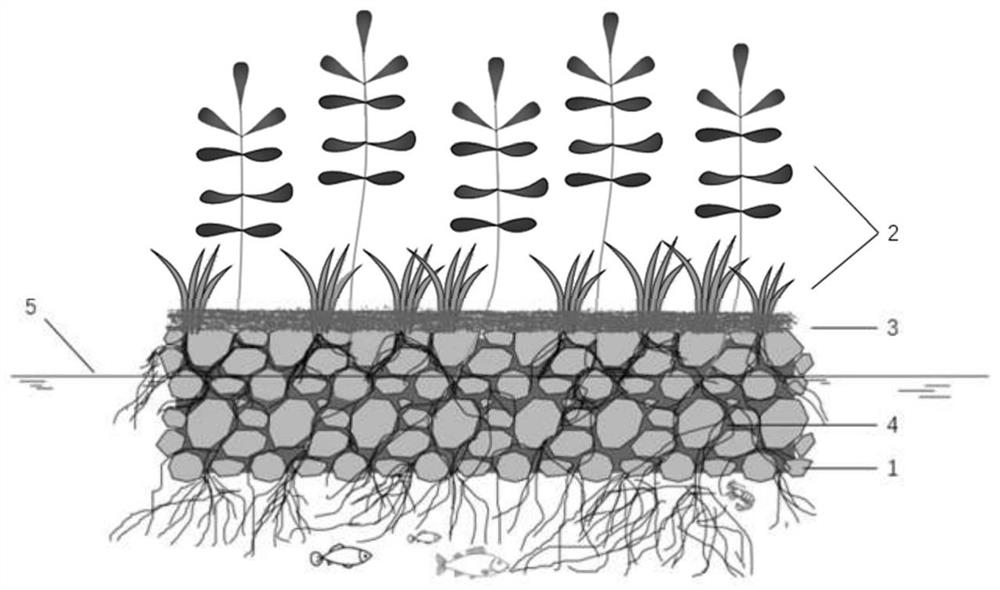 Floating type vegetation concrete and preparation method thereof