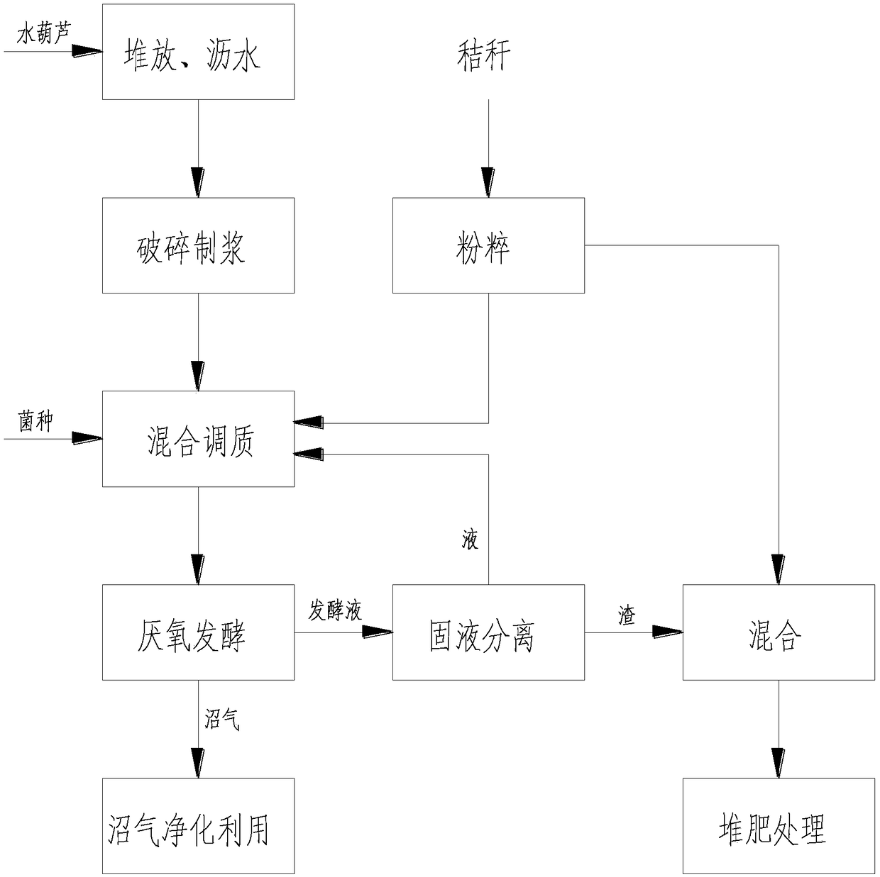 Method for resourceful treatment and use of water hyacinth