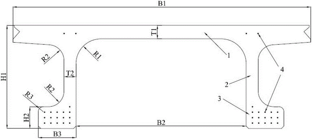 Ultra-high performance cement-based pi-shaped girder poured with ultra-high performance cement-based composite