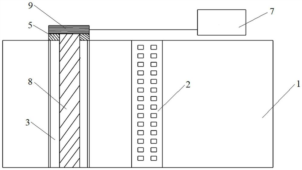 Optical fiber curing optical power detection device and detection method