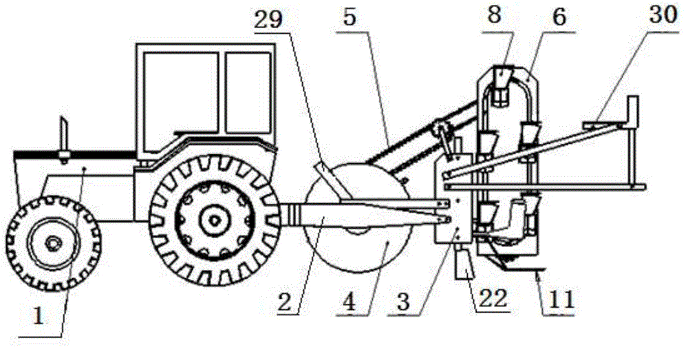 Semi-automatic sparsity-adjustable double-line rice transplanter