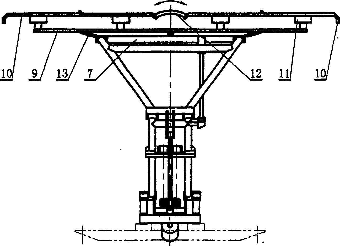 Double-wire powering trolleybus pantograph