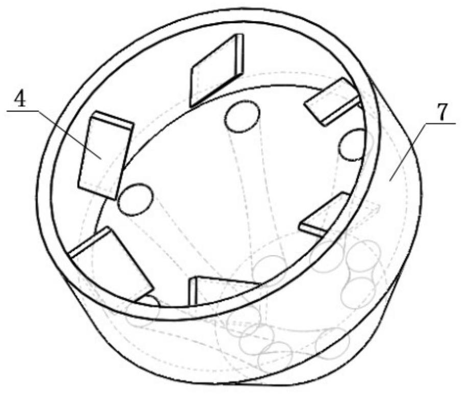 Rotational flow type air inlet porous medium combustor used for gentle heating photoelectricity