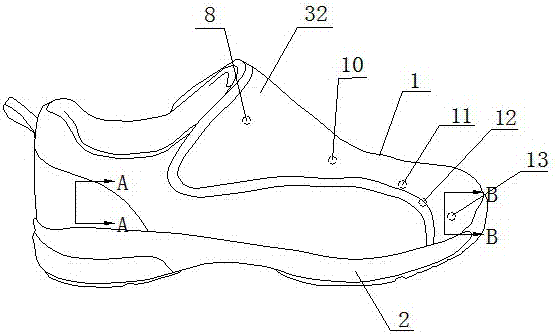 Physiotherapeutic healthcare shoes for hypertensive