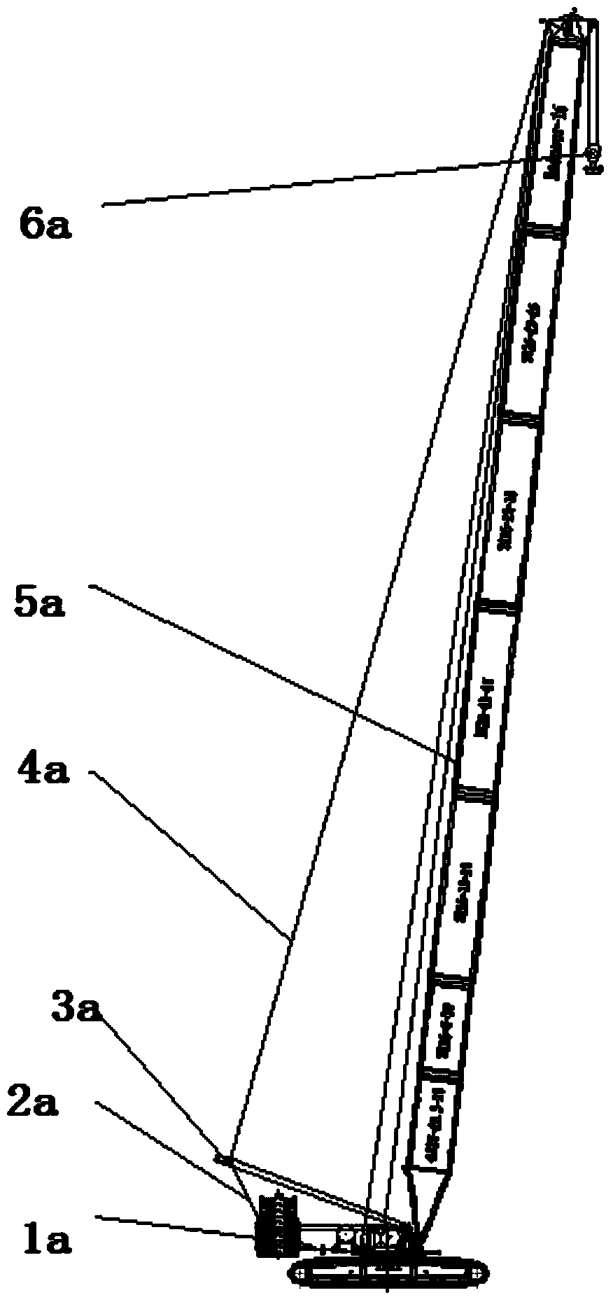 Auxiliary arm system and crawler crane