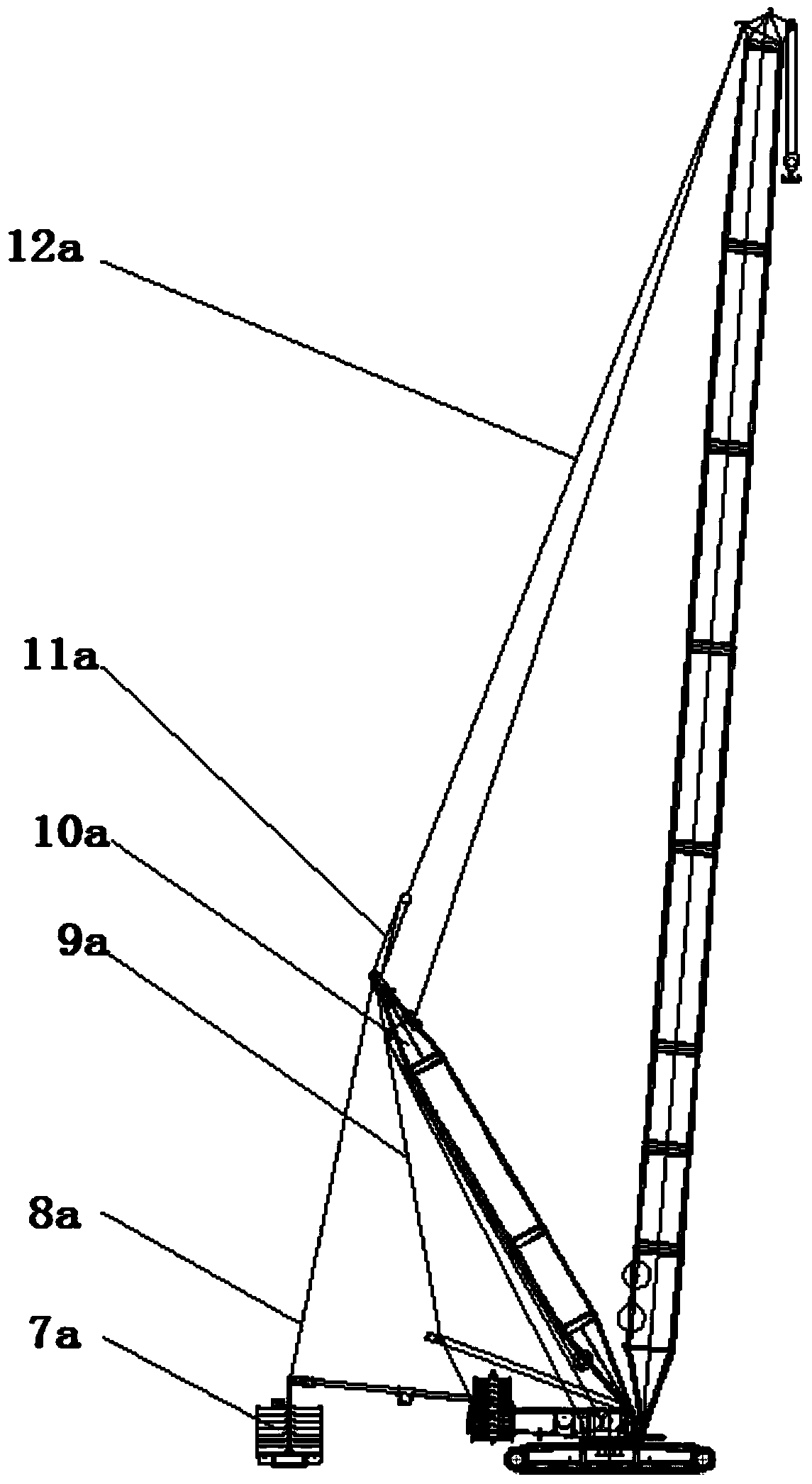 Auxiliary arm system and crawler crane