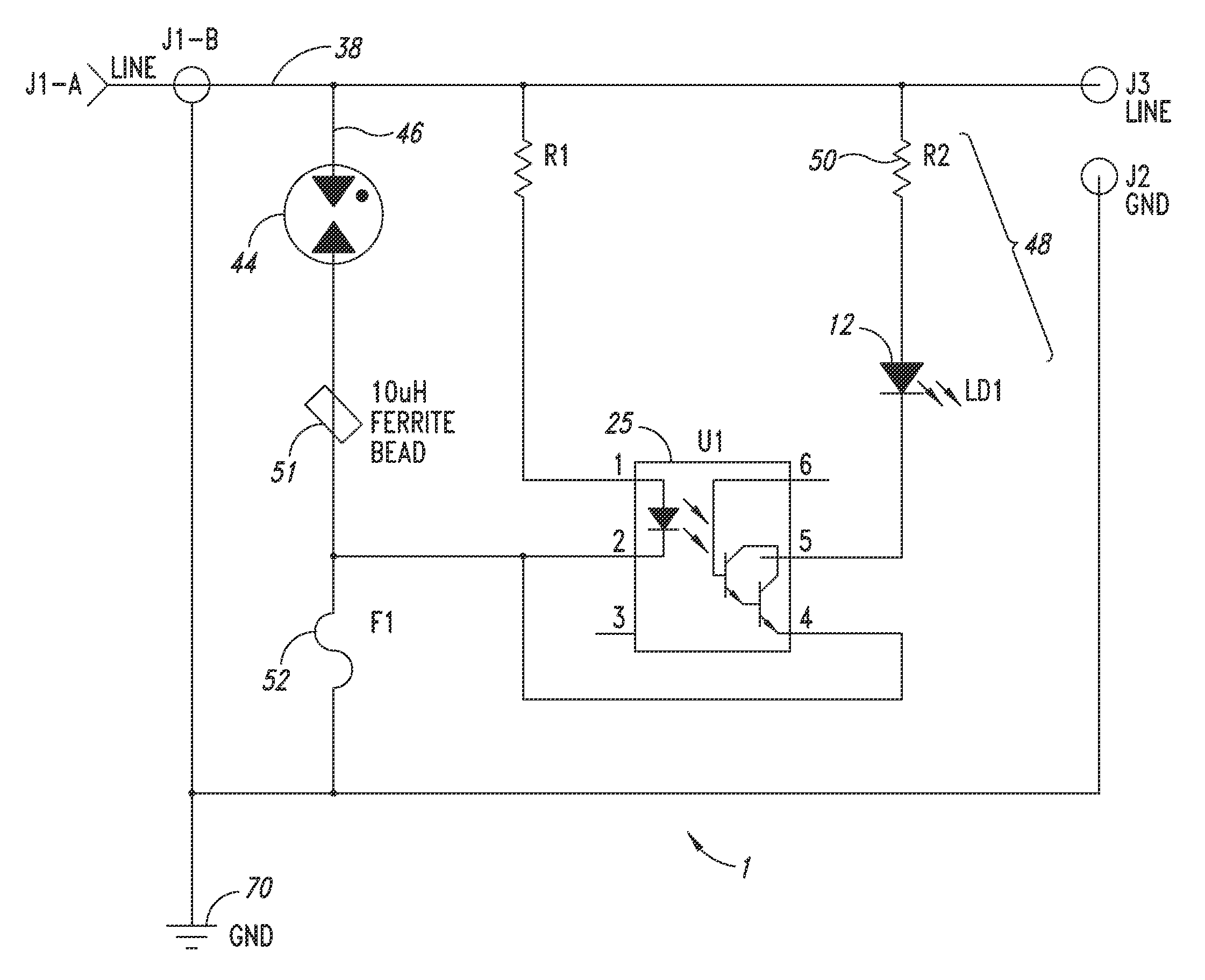 Surge protection device for coaxial cable with diagnostic capabilities