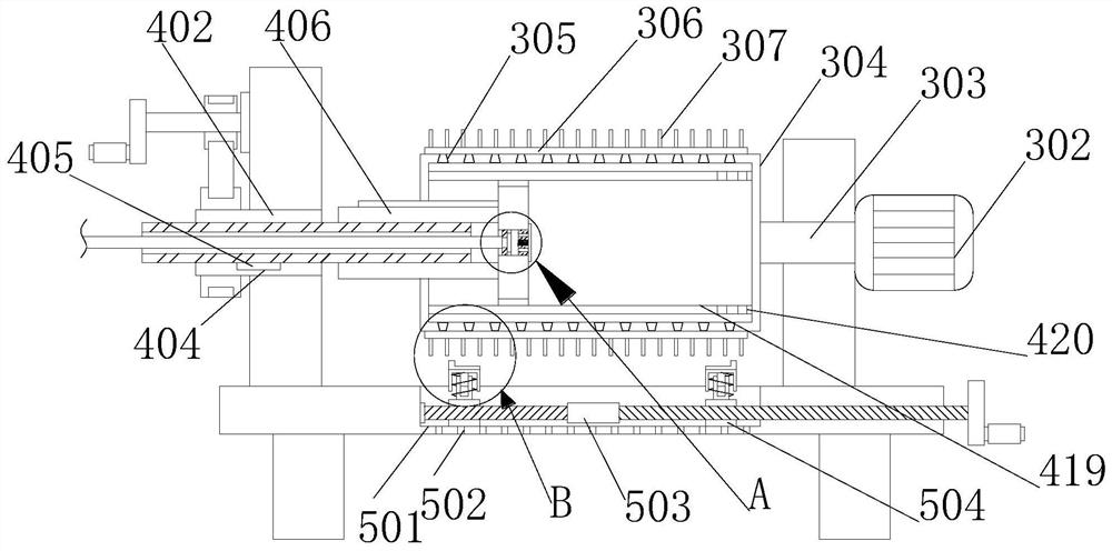 An aluminum formwork grinding and soil removal device