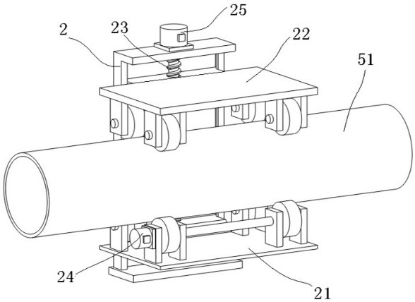 Automatic welding device for end flange of pipefitting