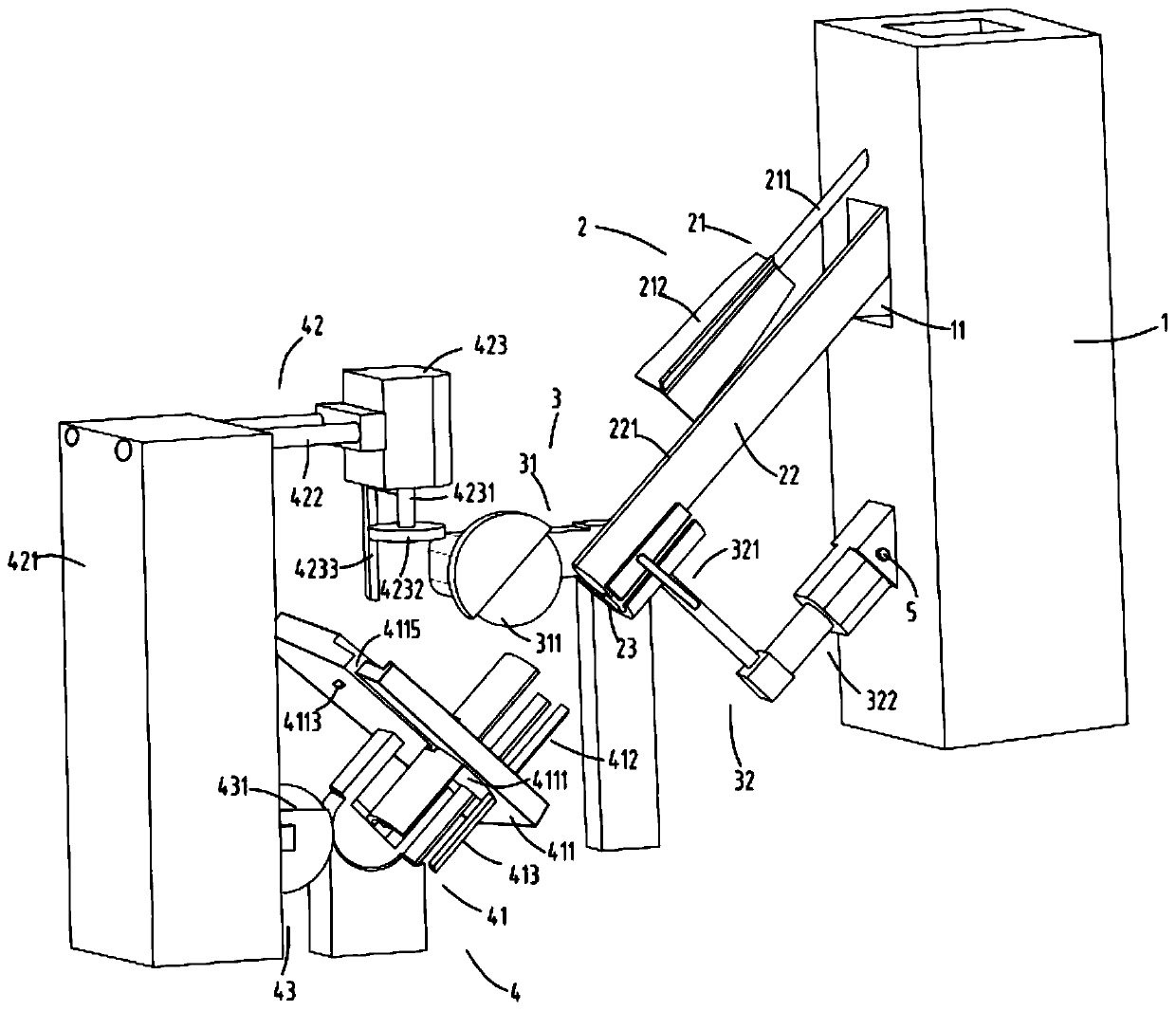 A kind of ring opening toggle arrangement and grinding step equipment