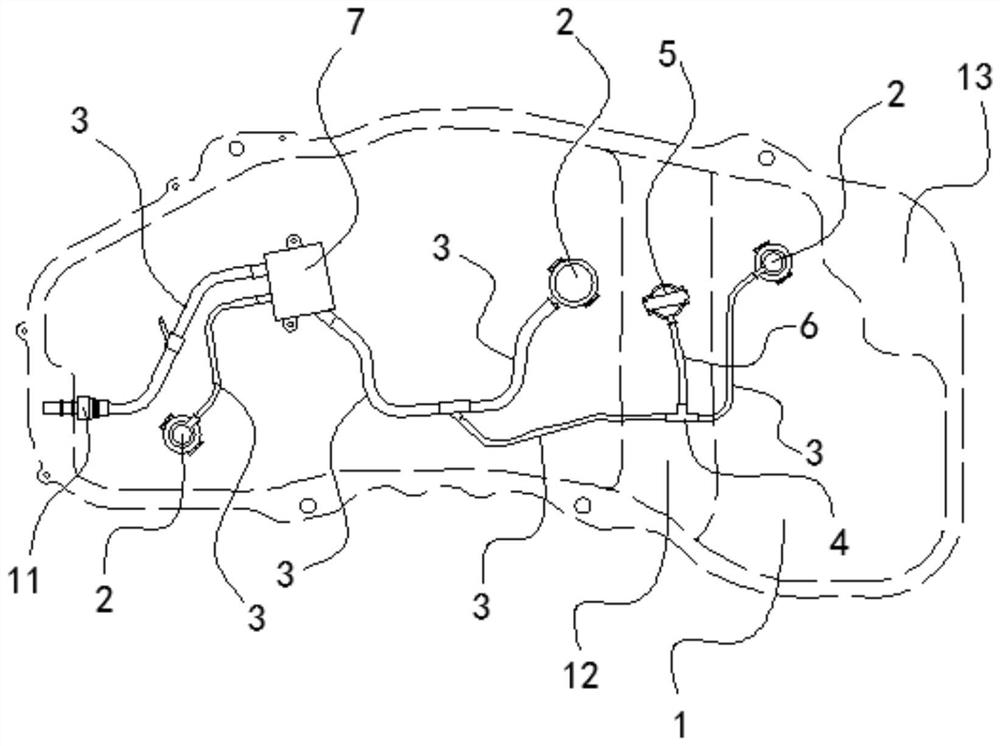 Automobile fuel tank valve body arrangement method and structure