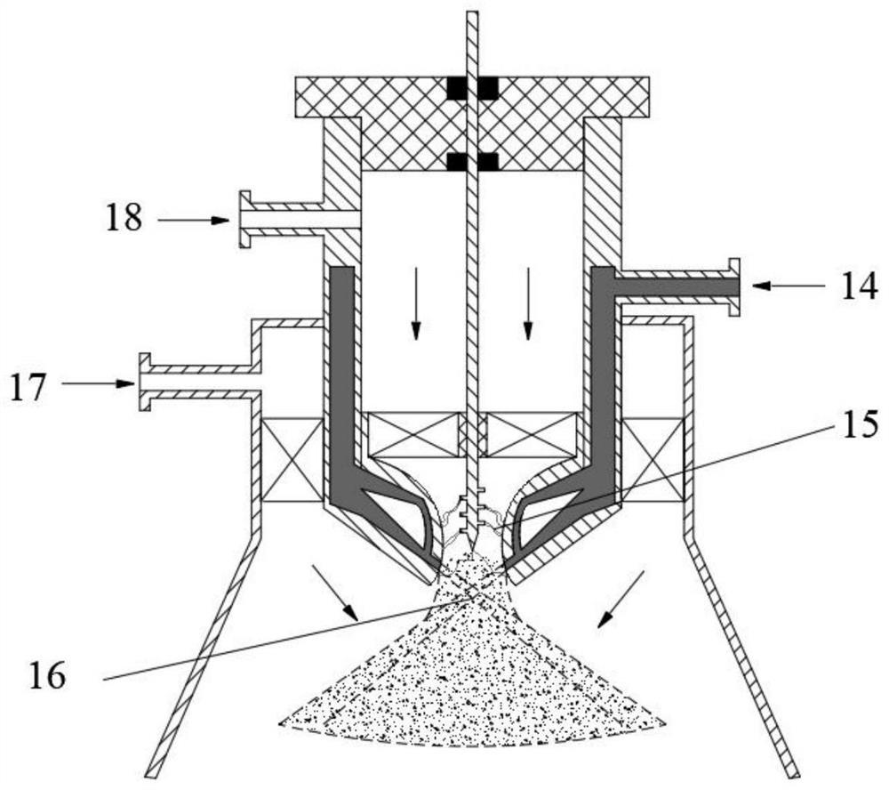 Fuel atomizing nozzle of sliding arc plasma-high disturbance cross structure