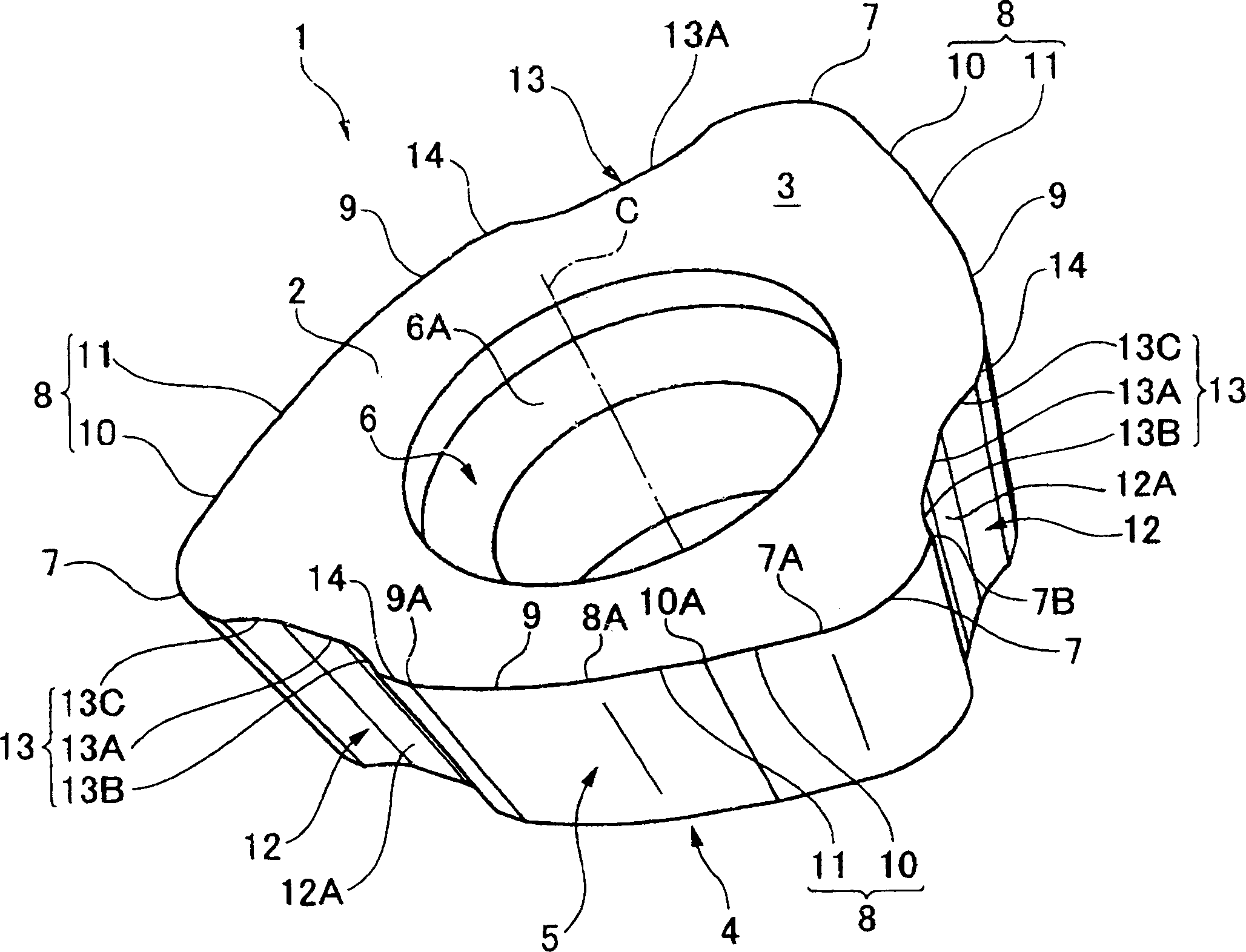 Multiple-cutting-edge cutter-bit and multiple-cutting-edge cutter-bit type cutting tool