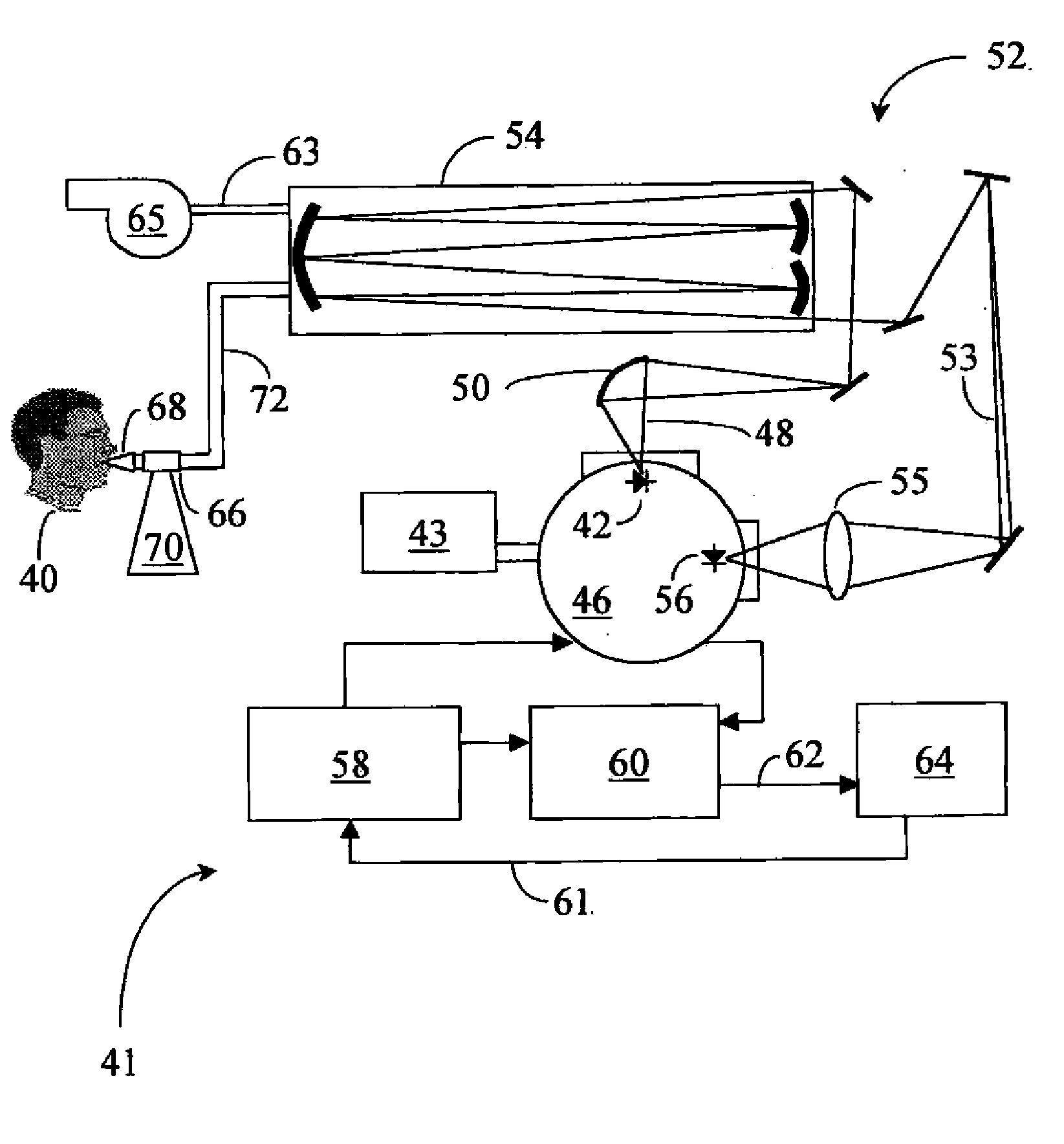 Method And Apparatus For Determining Marker Gas Concentration Using An Internal Calibrating Gas