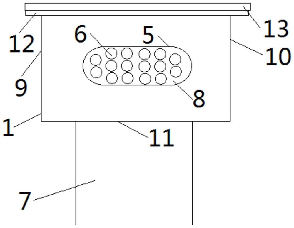 A pipe bundle structure of a ship's water-penetrating airtight tank