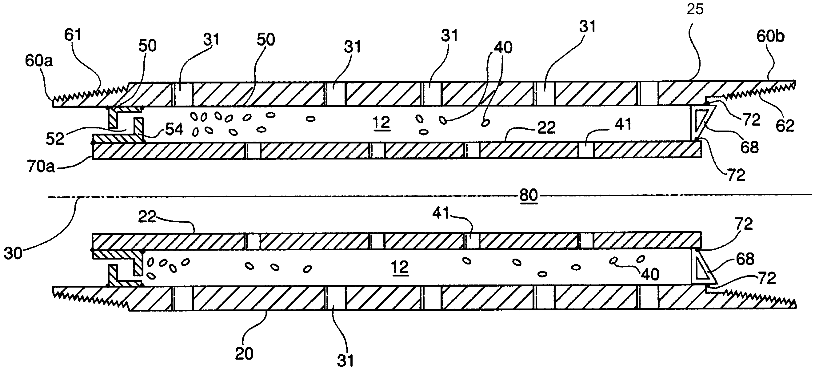 Well liner segments for in situ petroleum upgrading and recovery, and method of in situ upgrading and recovery