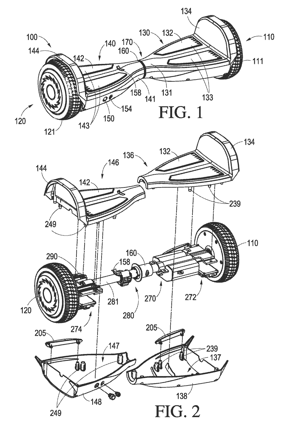 Electric balance vehicles