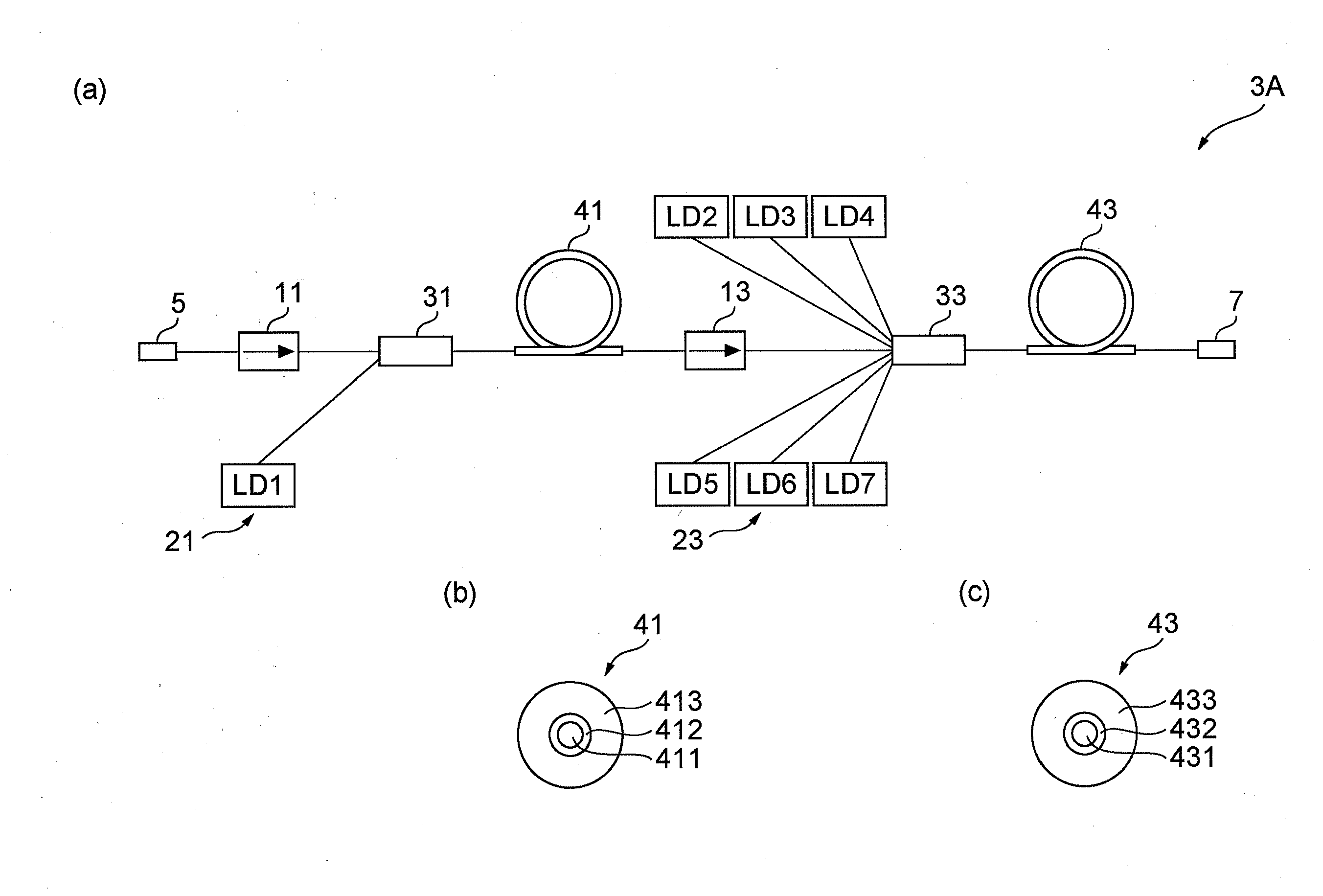 Optical amplification module and laser light source apparatus