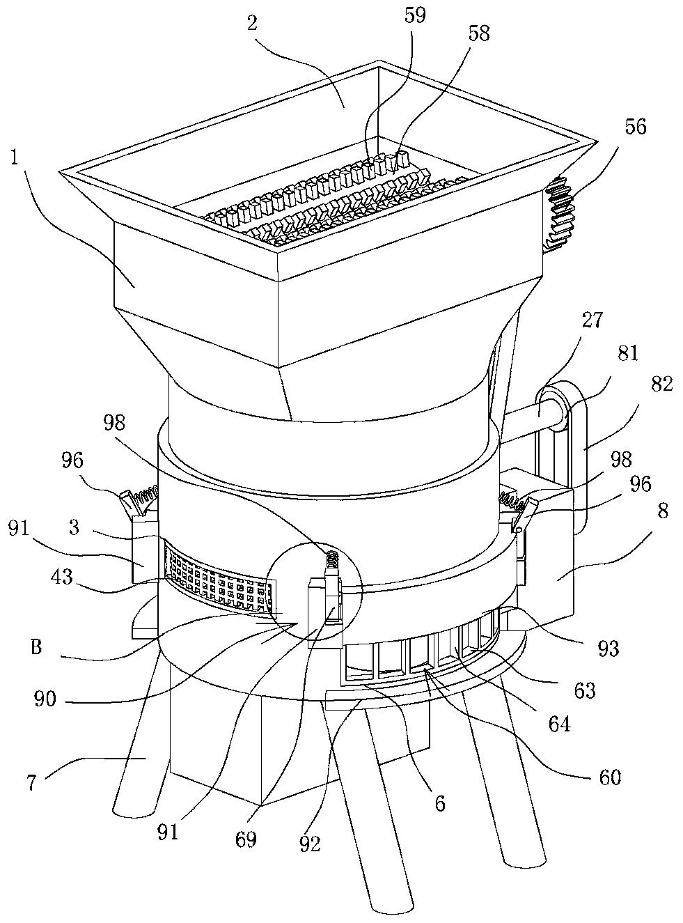 Straw processing device