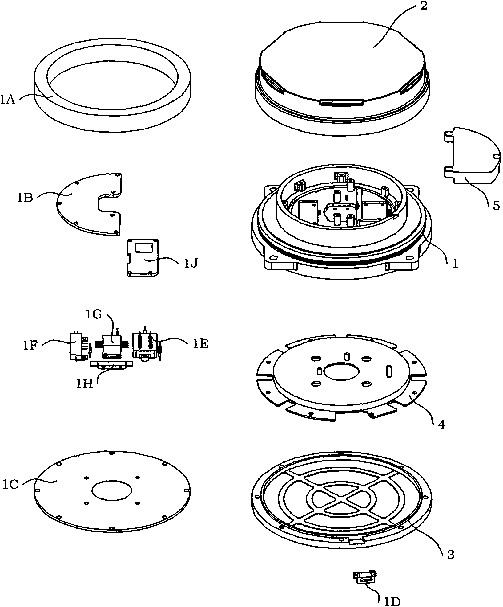 Fiber optic gyro framework designed according to sectorization