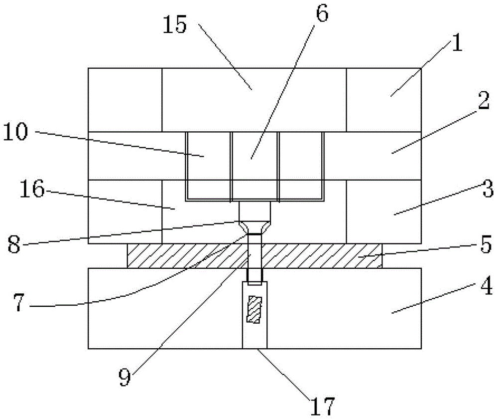 Small hole punch anti-break punching die