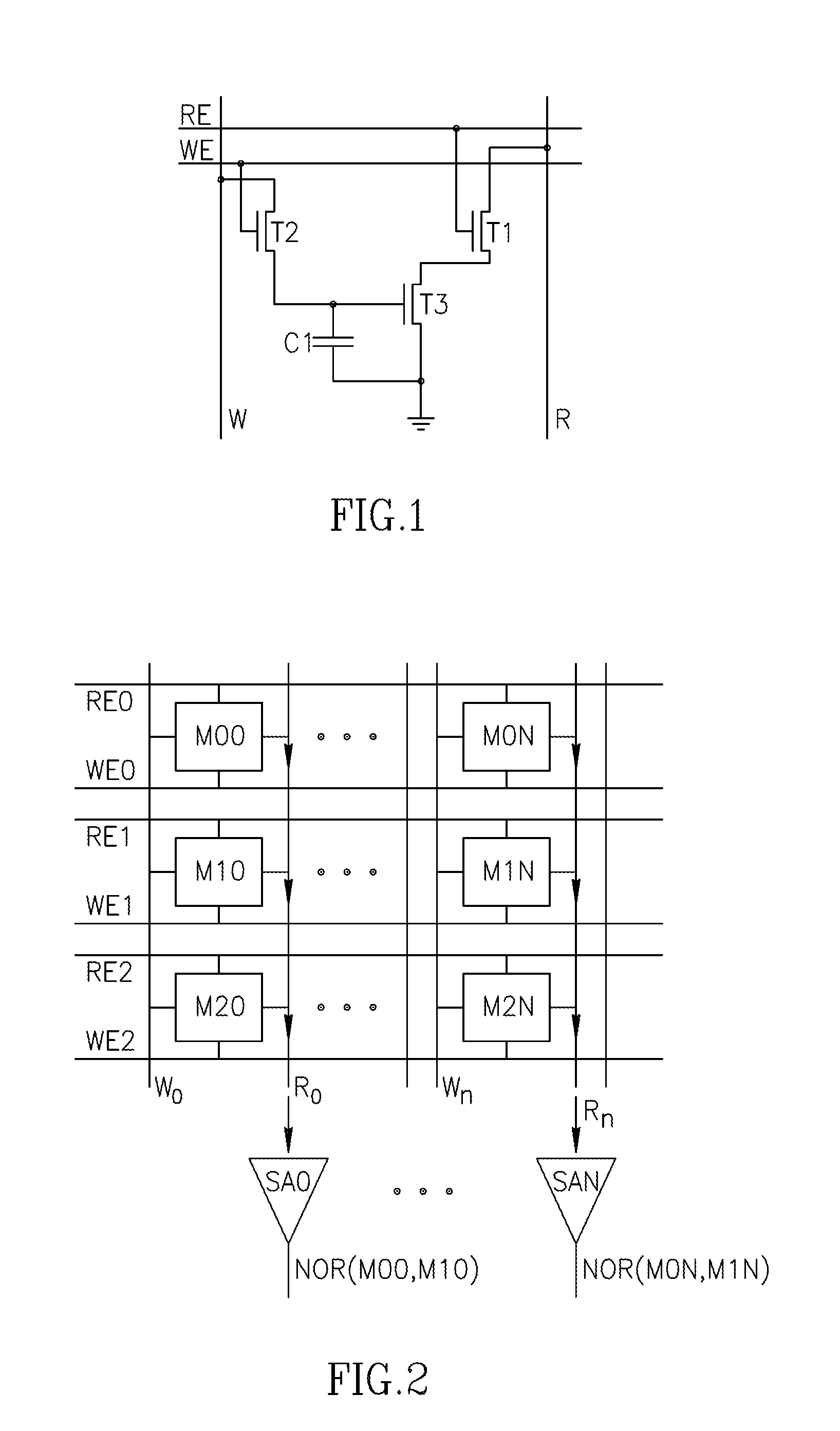 Charge sharing in a tcam array