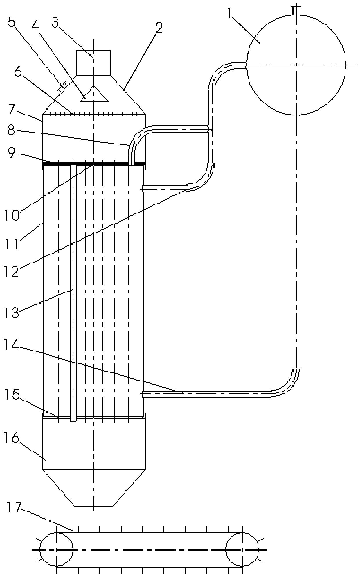 Slag cooler for calcinator