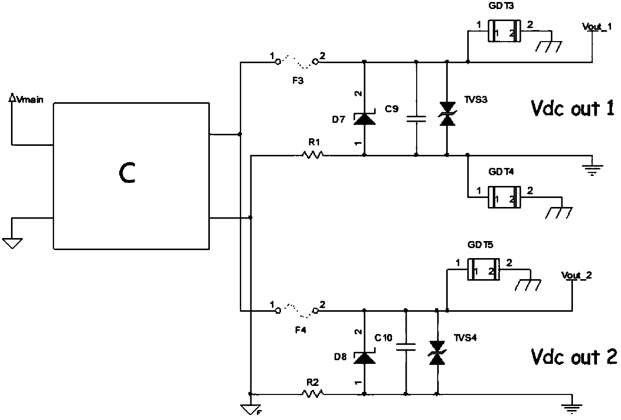 Dual-input and output power supply for network communication equipment