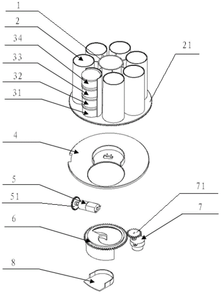 Three-dimensional medicine storage mechanism