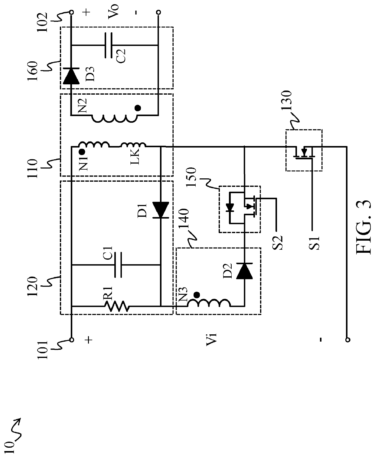 Flyback power-converting device with zero-voltage switching and method for flyback converting power with zero-voltage switching