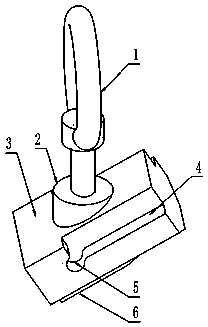 Specific lifting tool for lifting inclined-wedge mechanism of mold