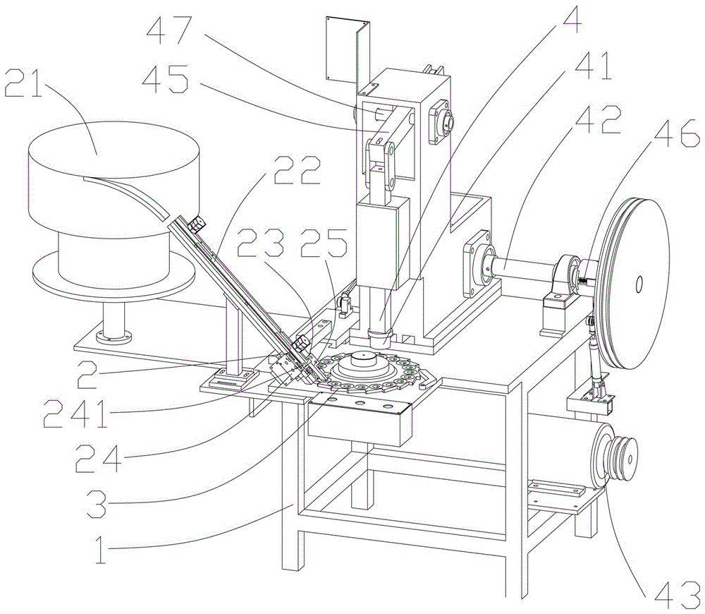 Automatic riveting machine for metal button surfaces