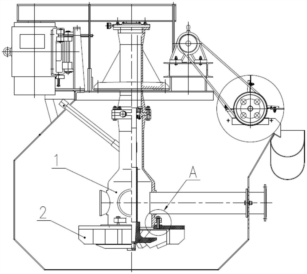 Impeller cover plate connecting structure for GF type flotation machine and transformation and installation method of impeller cover plate connecting structure