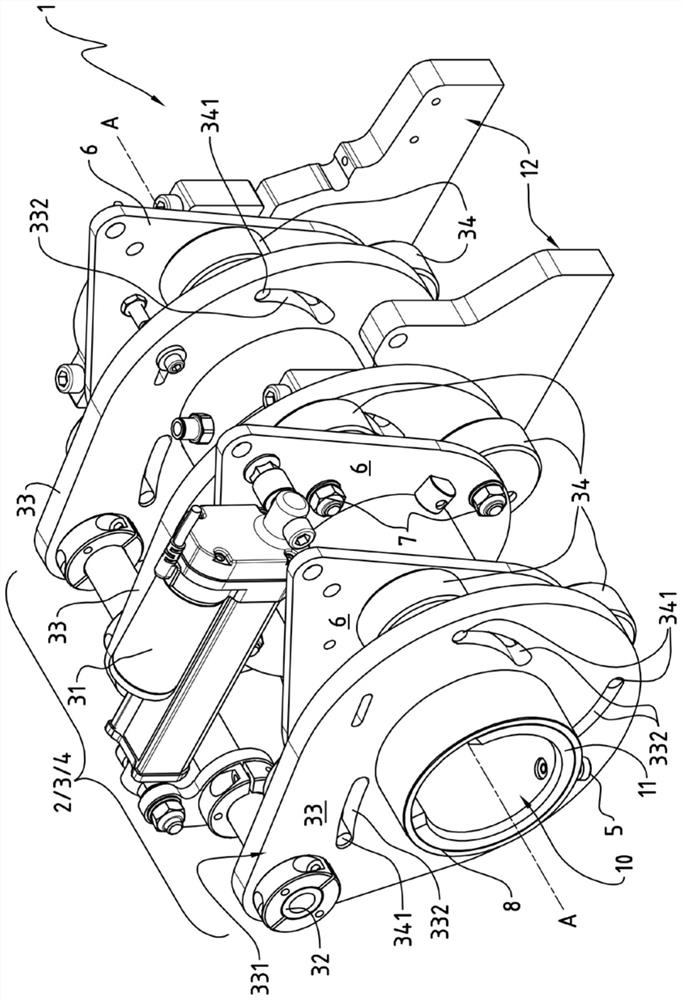 Device for adjusting diameter of guide channel for bars