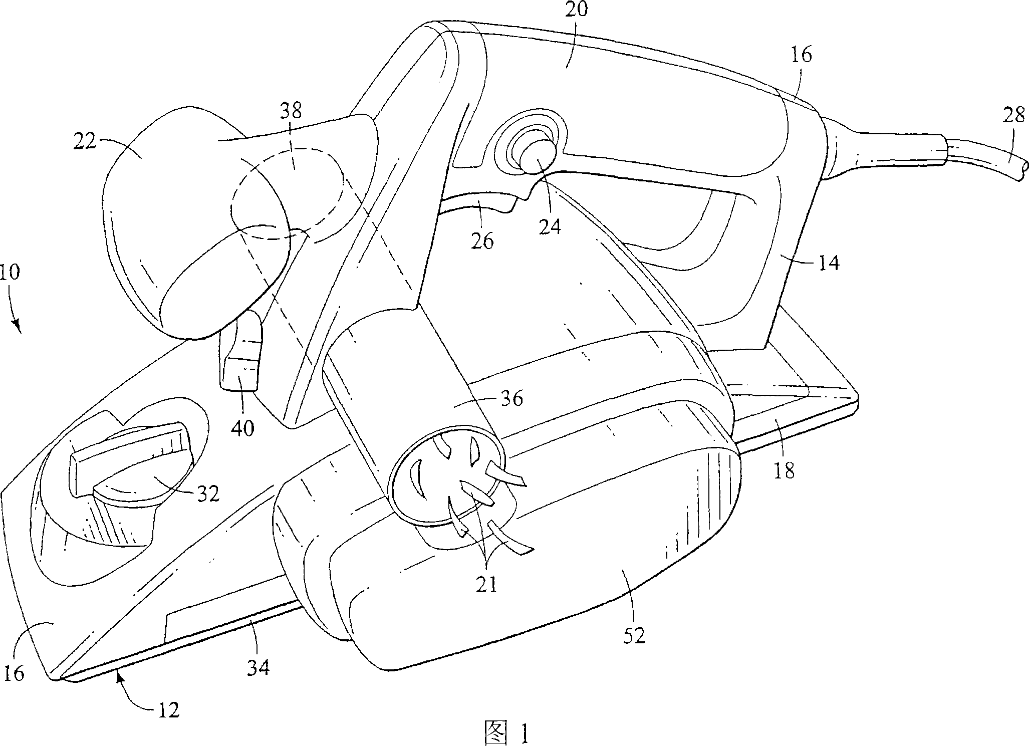 Pre-directing insert for a bi-directional exhausting handheld planer