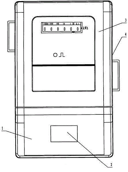 Electrical power stealing prevention wire connecting groove on electrical power meter