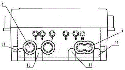 Electrical power stealing prevention wire connecting groove on electrical power meter