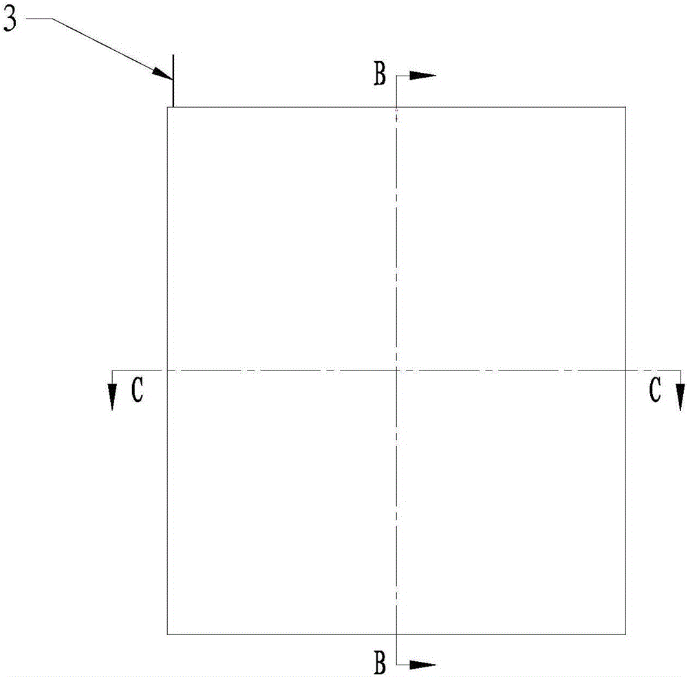 Hollow glass component for temperature test box and temperature test box