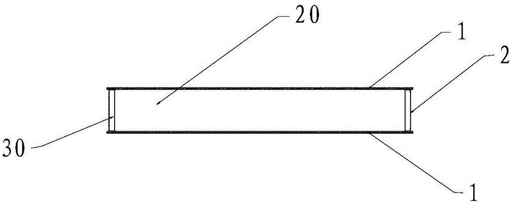 Hollow glass component for temperature test box and temperature test box