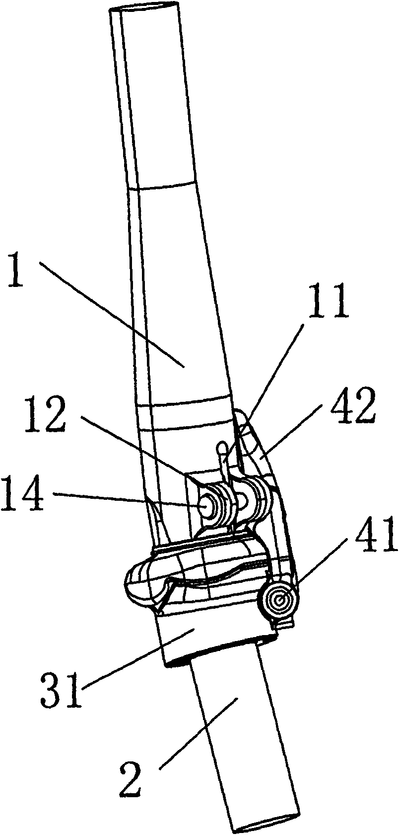 Modified fixing mechanism of riser and front fork vertical bar