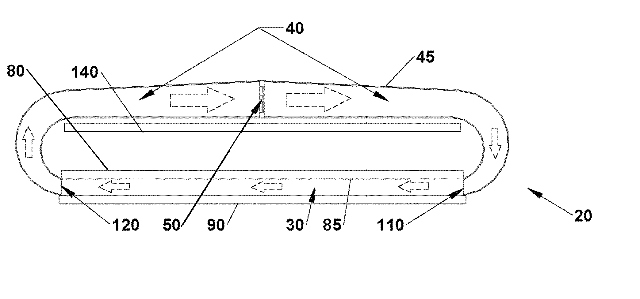 System for using constricted convection with closed loop plenum as the convection plate