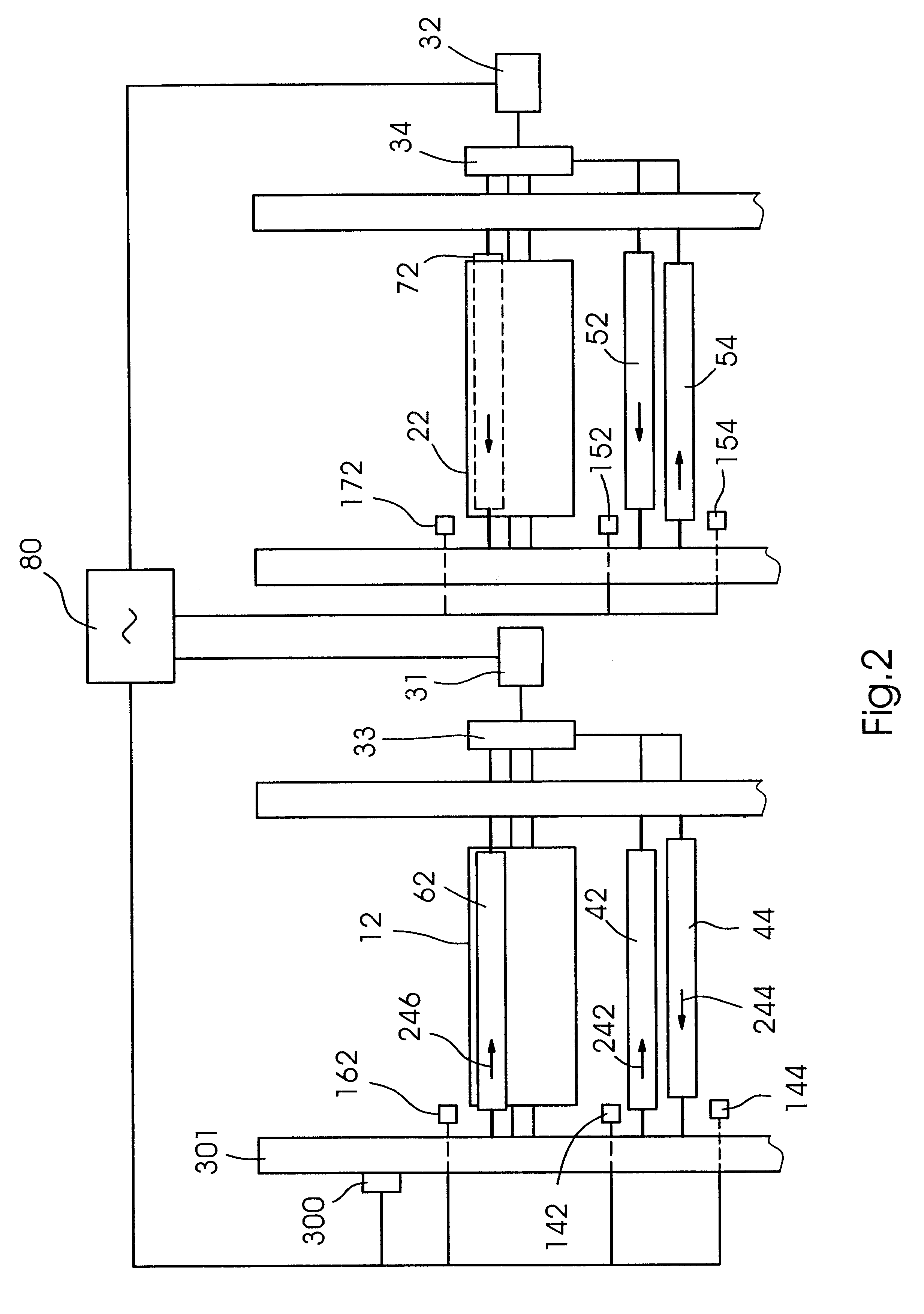 Reduced vibration printing press and method