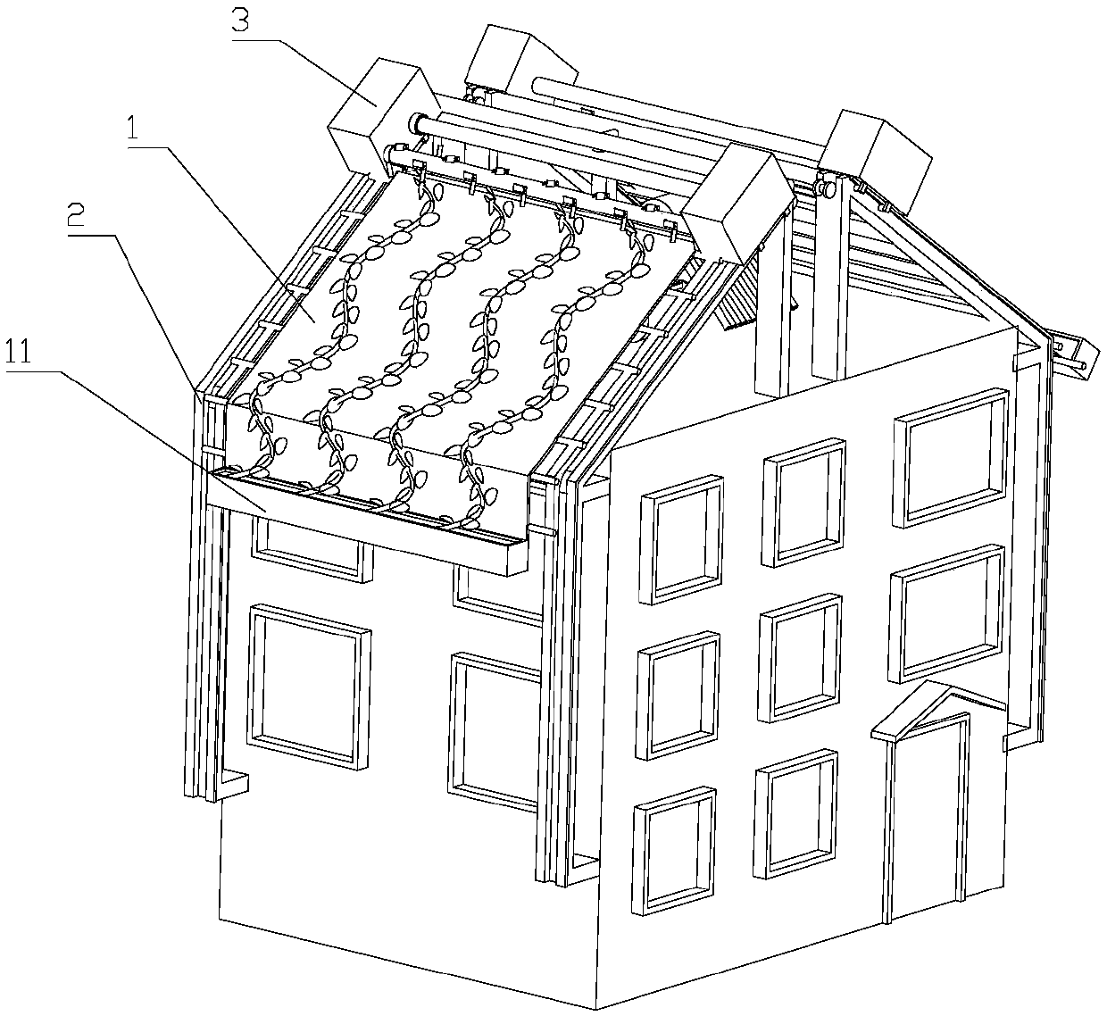 A solar energy environmental protection isolation wall