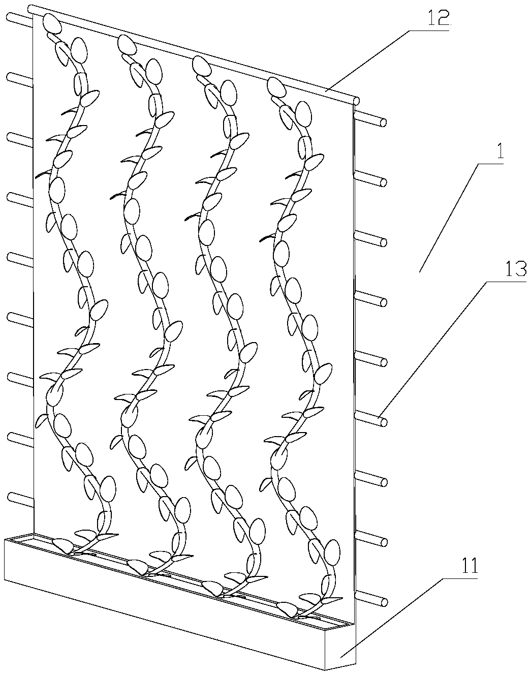 A solar energy environmental protection isolation wall