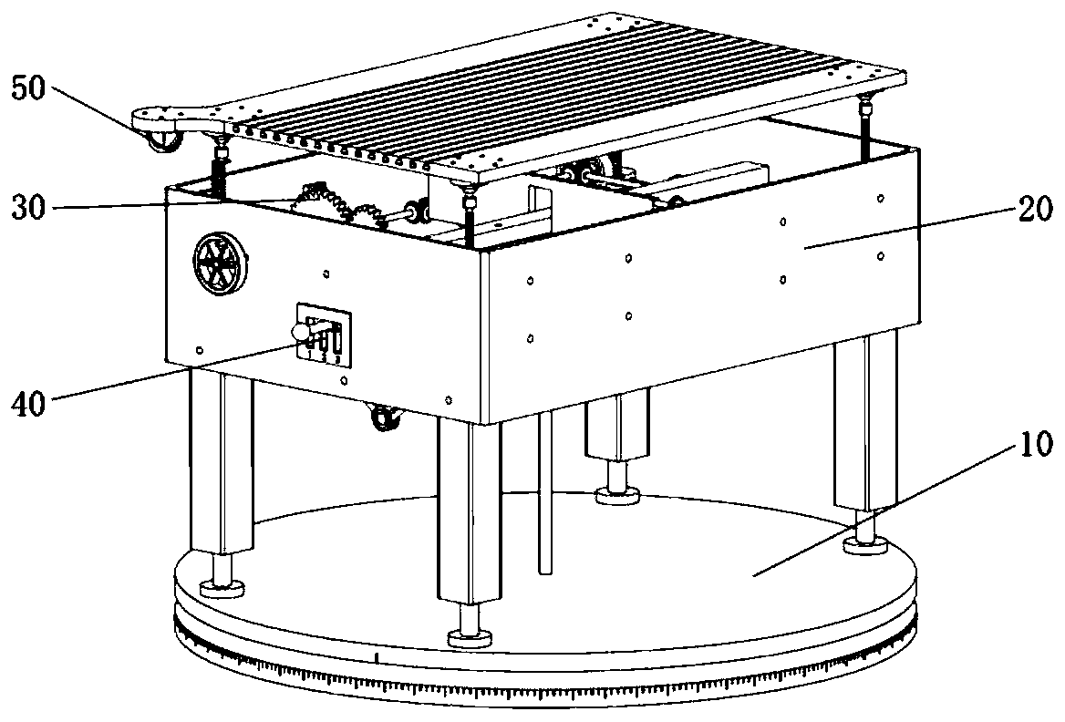 Operating platform device capable of realizing adjustment of various postures