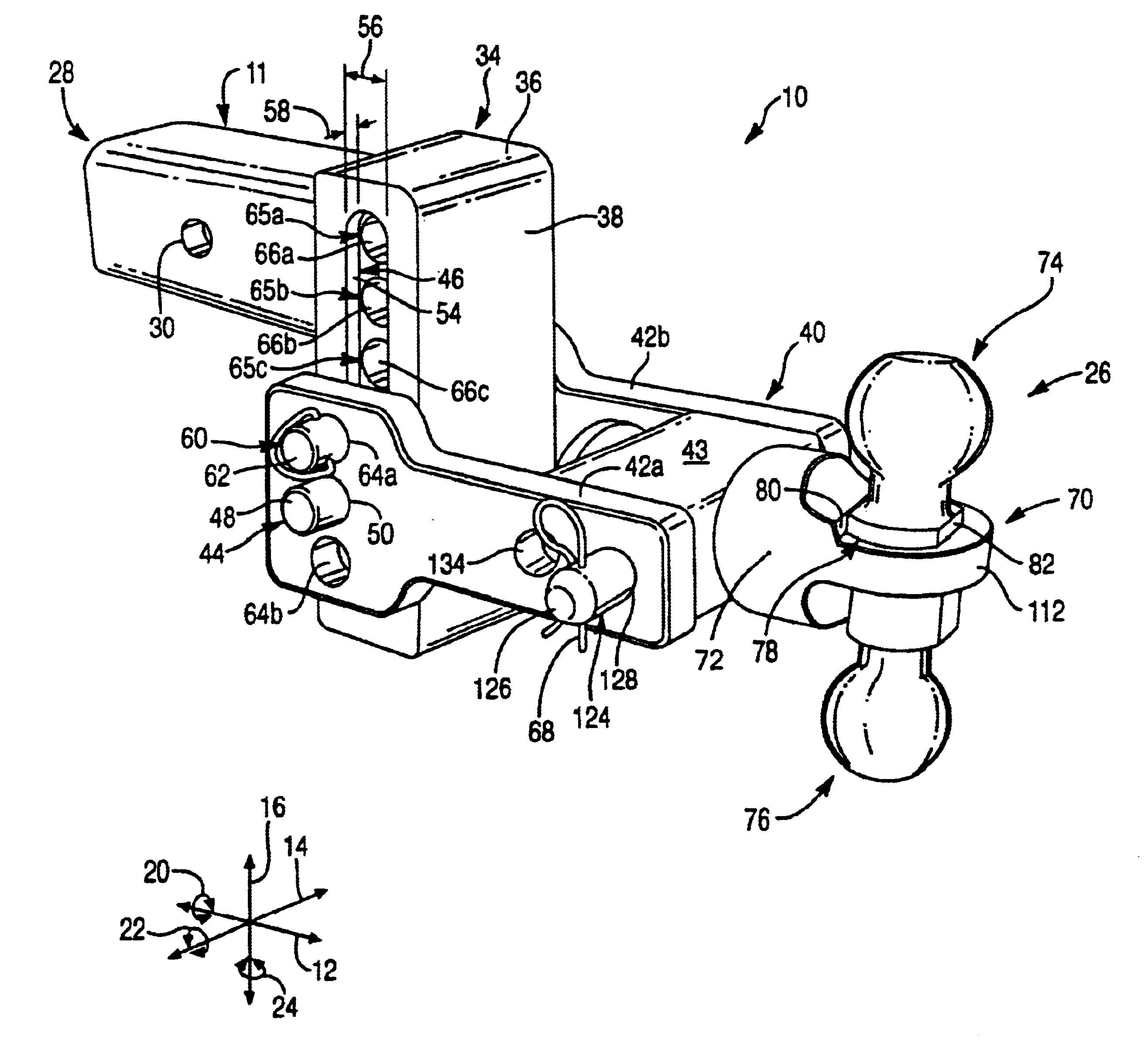 Low-profile, hitch-concealing mount