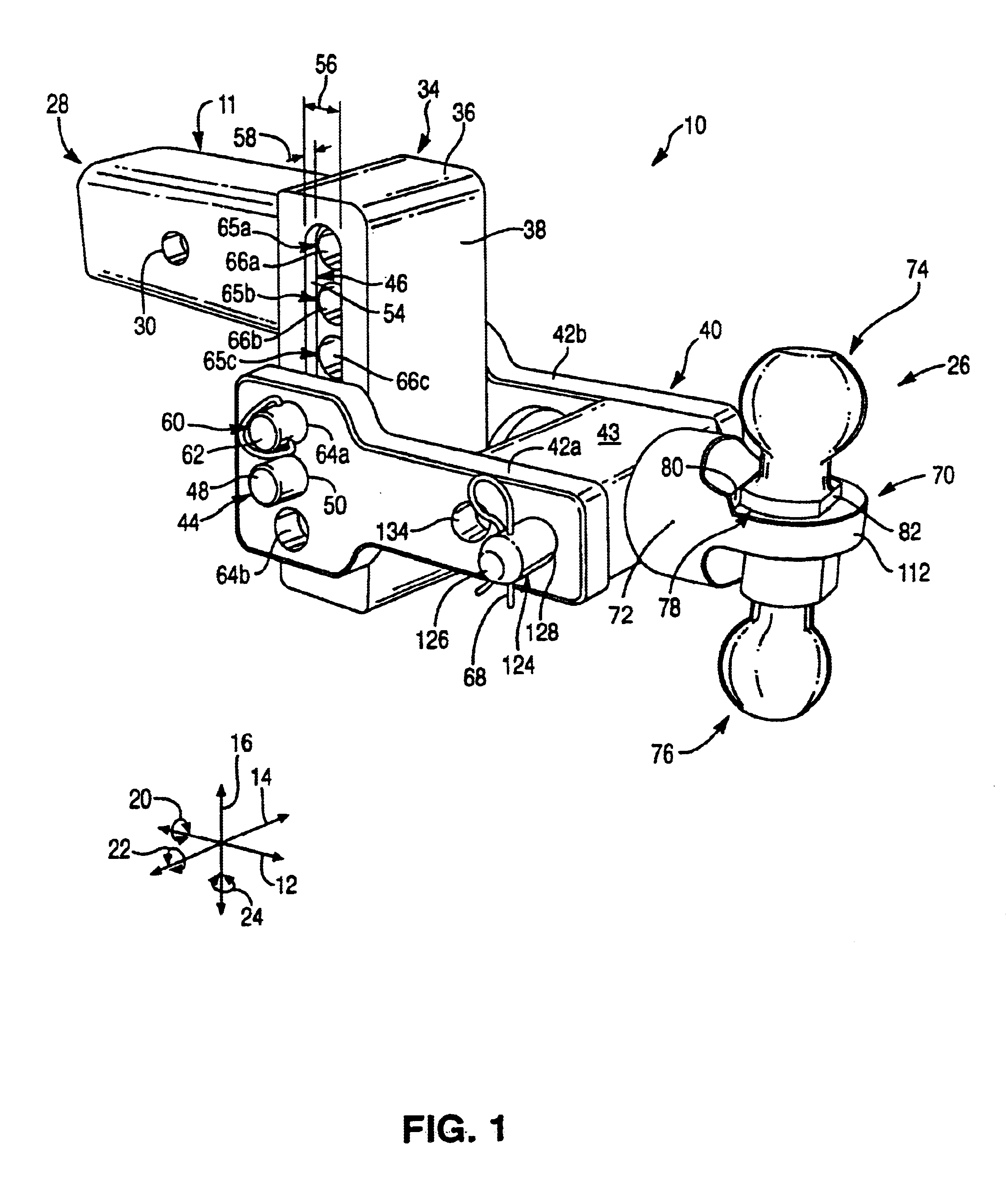 Low-profile, hitch-concealing mount