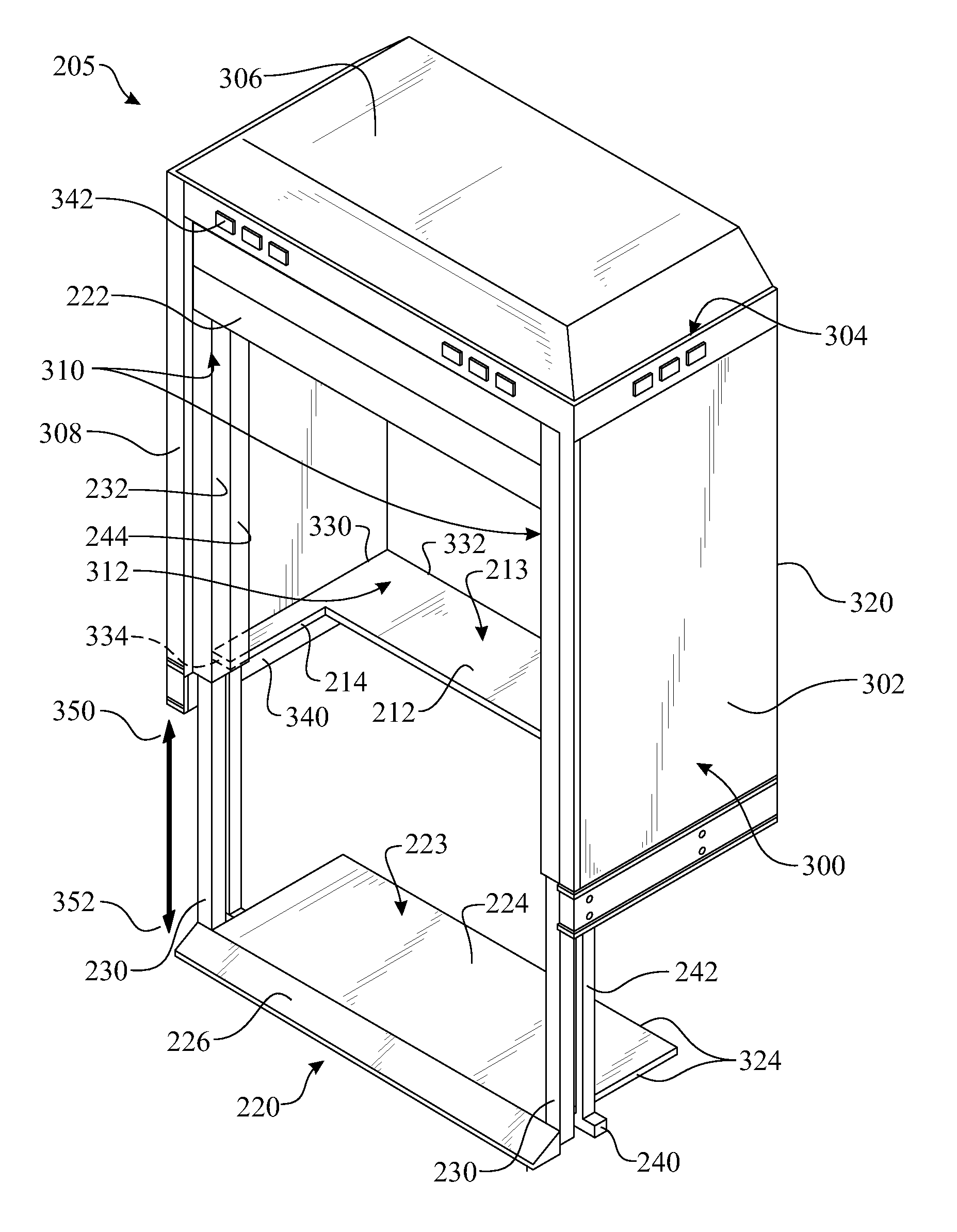 Cargo handling apparatus module