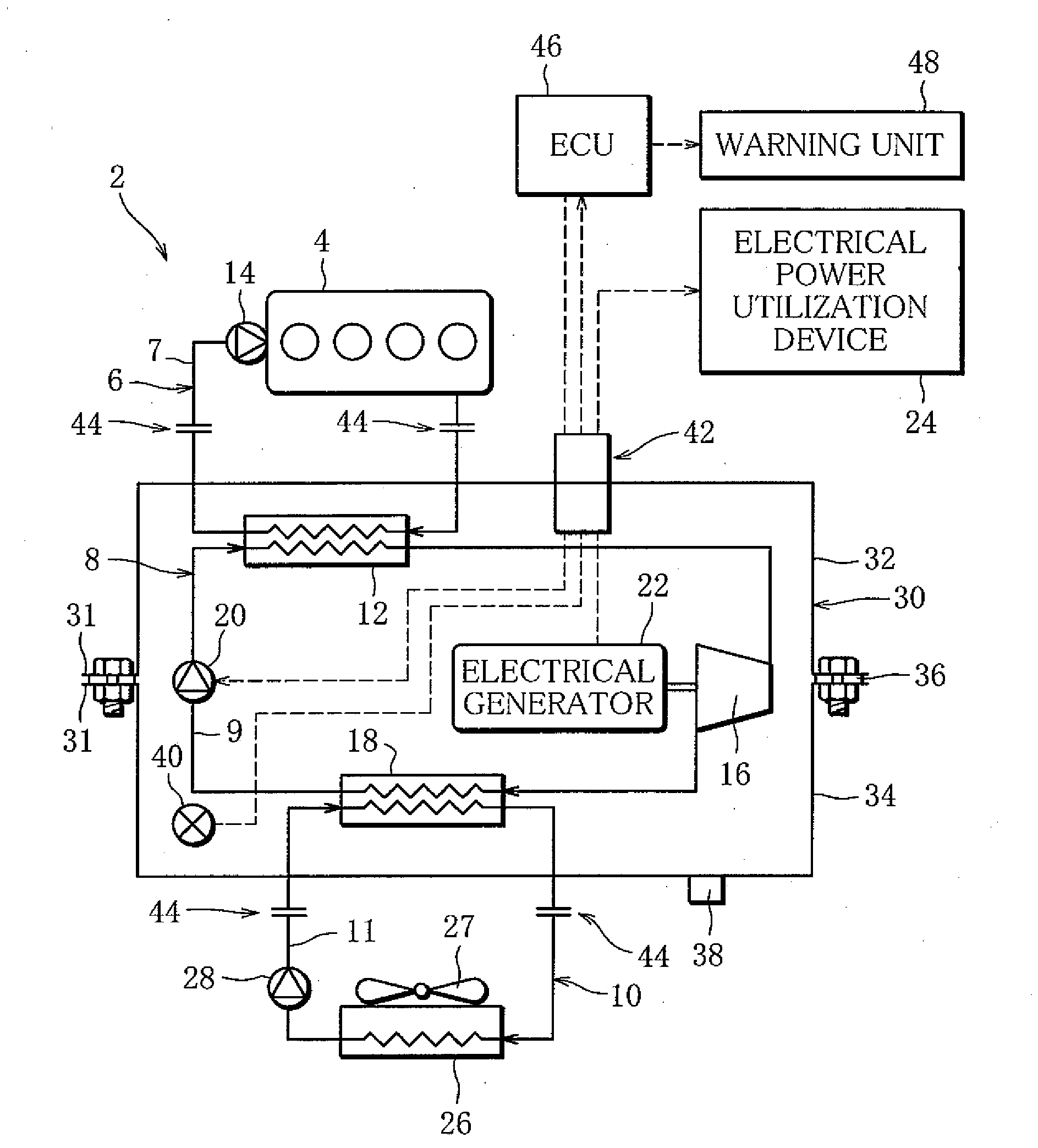 Waste Heat Utilization Device for Internal Combustion Engine